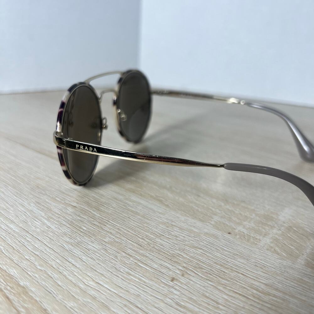 RARE! Prada SPR51S UAO-1C0 Sunglasses Beige Tortoise Silver READ DESC 54-22-135 - Picture 14 of 16
